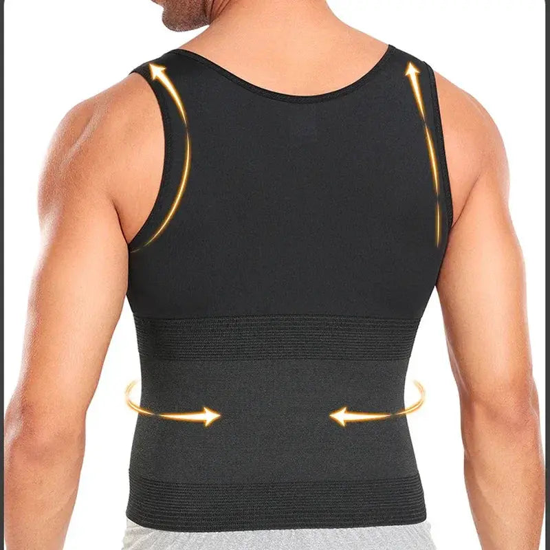 Mens Compression Slimming Shaper Vest Tummy Control Tank