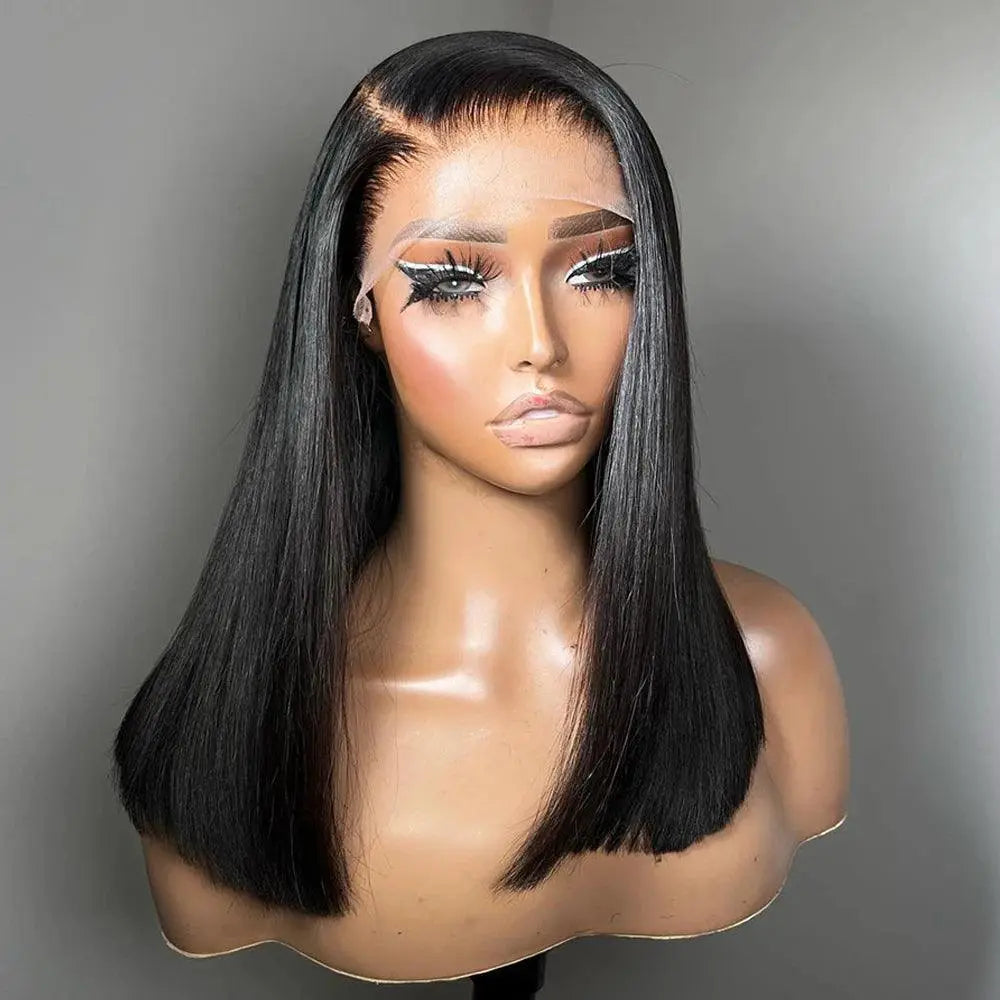 Premium 13x4 Lace Front Glueless Remy Short Bob Wig