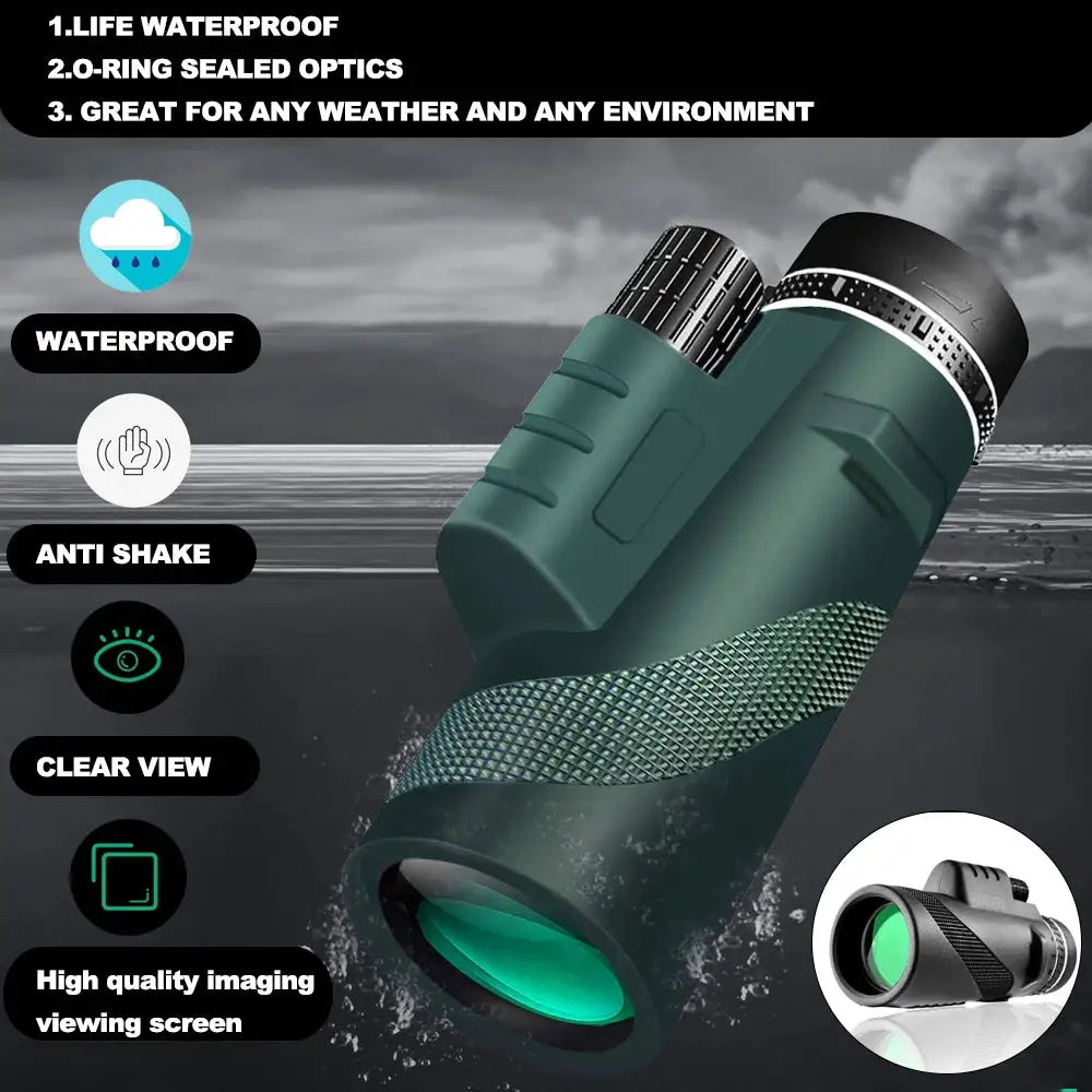 80x100 Portable Zoom HD 5000M Telescope Folding Long Distance Mini Powerful Telescope for Hunting Sports Outdoor Camping Travel