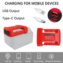 Portable USB Charger Adapter for Makita Dewalt Milwaukee Batteries