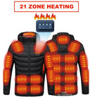 21 Areas Heated Jacket USB Electric Coat Men Women