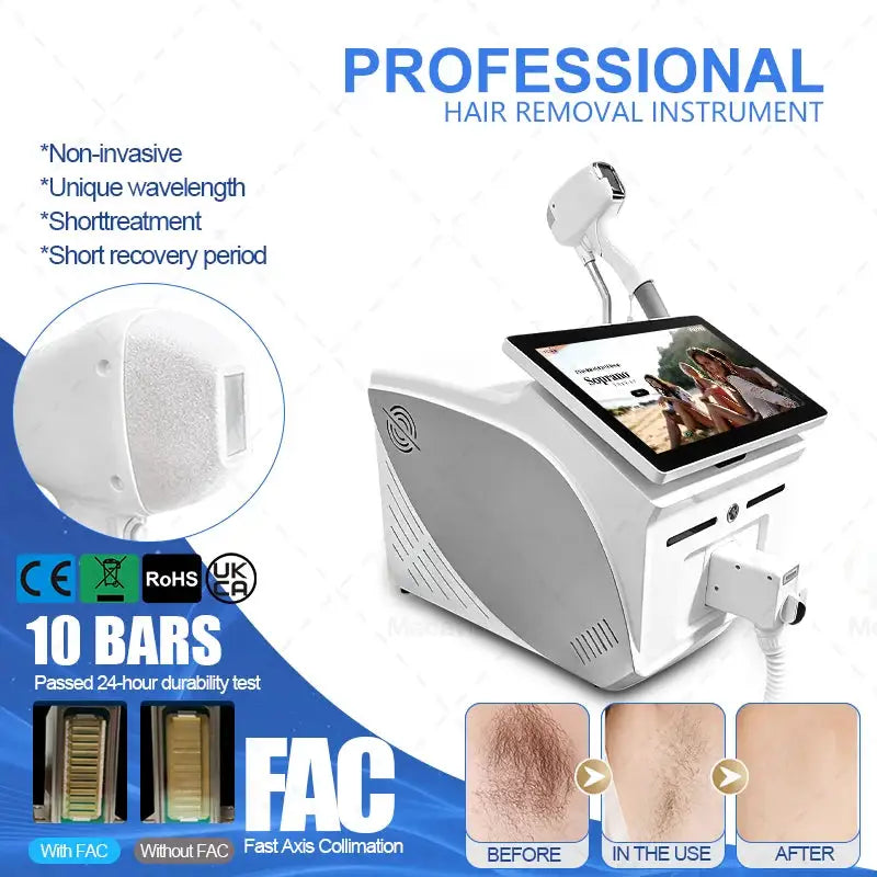5 Wavelength Diode Laser Hair Removal Machine 755nm 808nm 830nm 940nm 1064nm Ice Point Painless FAC Technology 5000W High Power