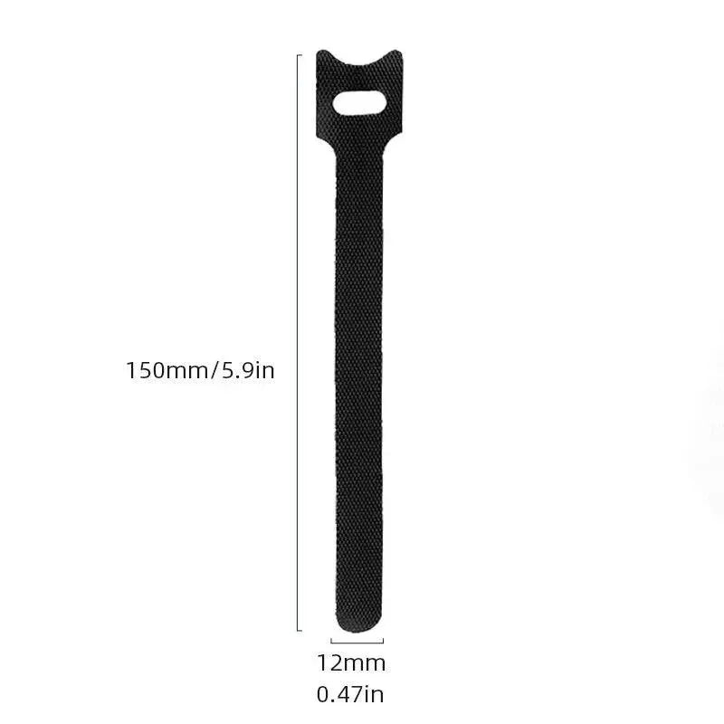 100 Cable Ties 150x12mm T-Buckle Strap Nylon Black Ties - OurLum.com