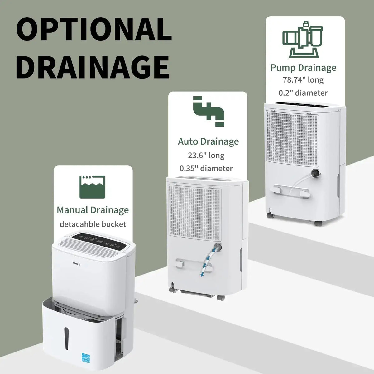 Shinco Pints Dehumidifier With Pump — product view 8