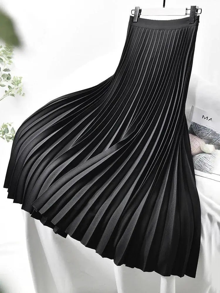 Luxury Pleated High Waist Skirt For Women Elegant Fashion