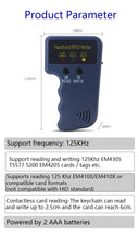 Repetitive Handheld 125KHz EM4100 RFID ID Card Copier Duplicator + 2pcs T5577 Tags