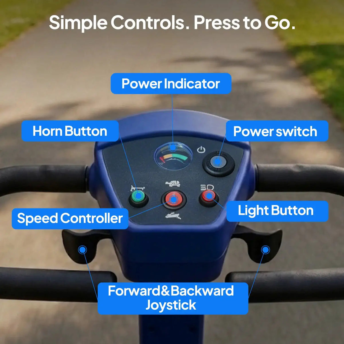 X02 4 Wheel Folding Electric Elderly Mobility Scooter 250W Motor 24V 10.4Ah Lead-acid Battery,Battery 10Miles Range 5MPH Solid Tires Anti‑tip Wheels LED Light For Seniors Disabled Adults