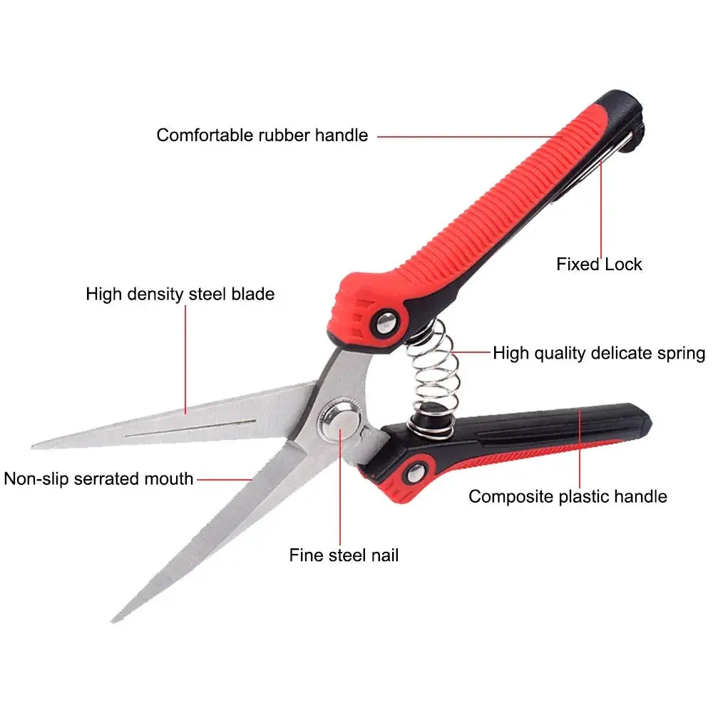 RDDSPON Pruning Shears Stainless Steel Non Slip Handle