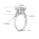 Round Moissanite Ring in Sterling Silver