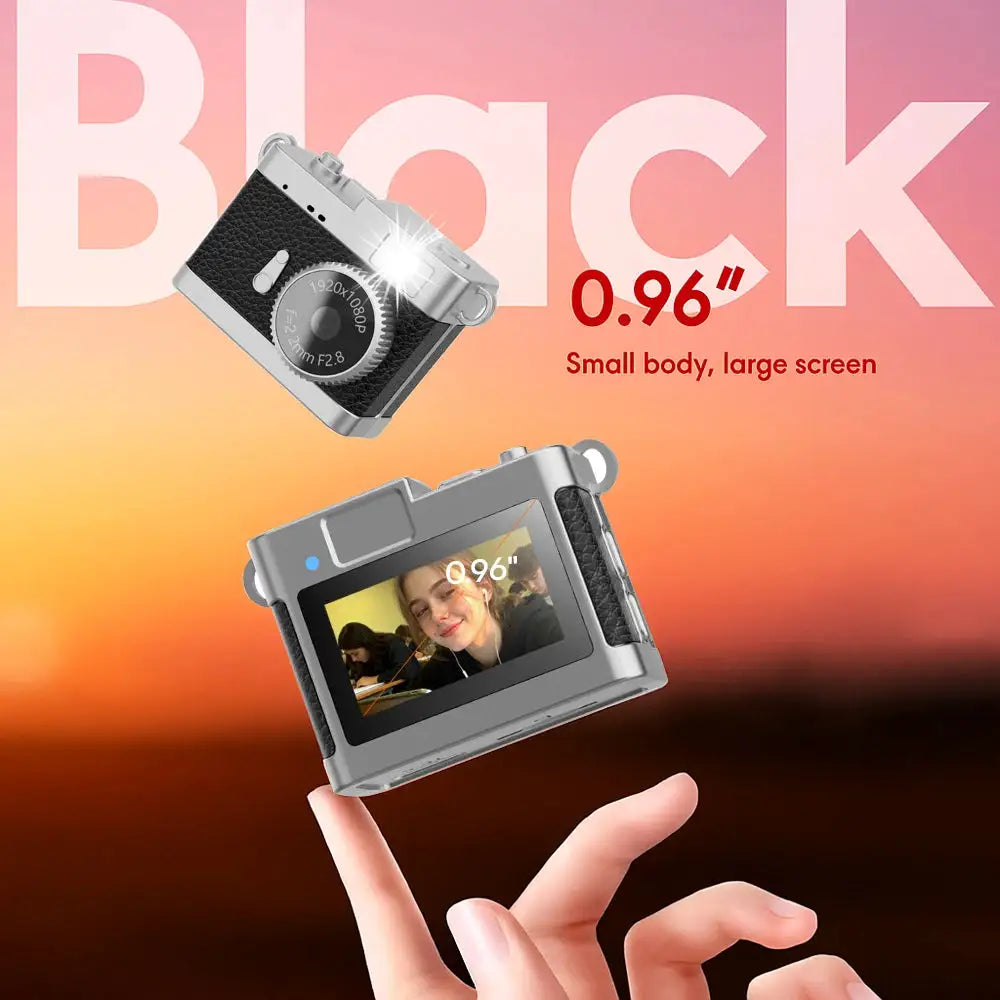Ourlife Retro Camera 720p Portable Vintage Very Small Camcorder 0.96 Inch Screen CCD Mini Camera Indoor Outdoor Support TF Card