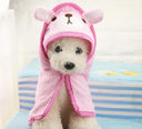 Pet Bathrobe Hoodies Soft Absorbent Drying Towel for Pets