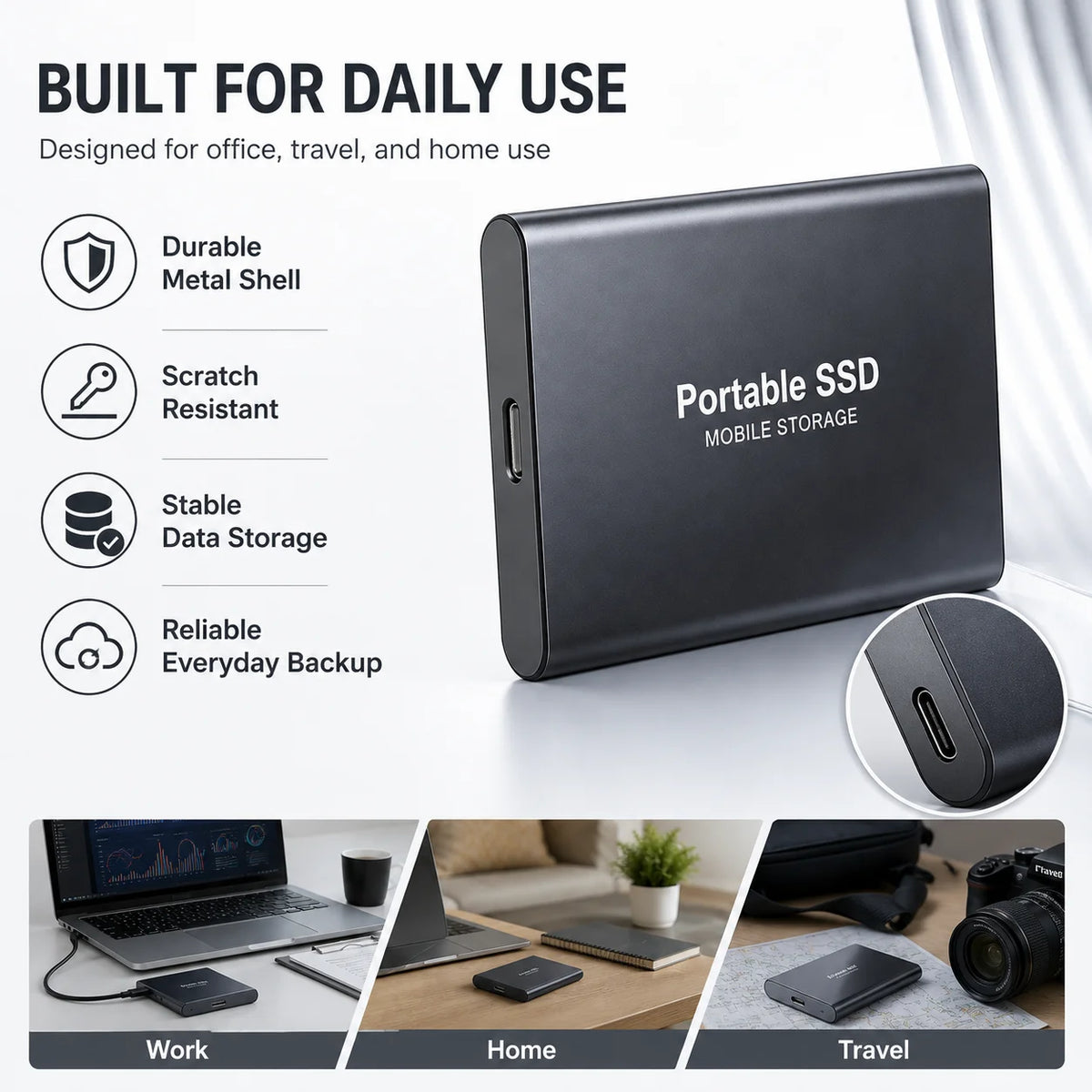 USB Desktop External SSD Drive