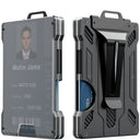 Minimalist Wallet for Men Slim Aluminum Money Clip RFID Blocker