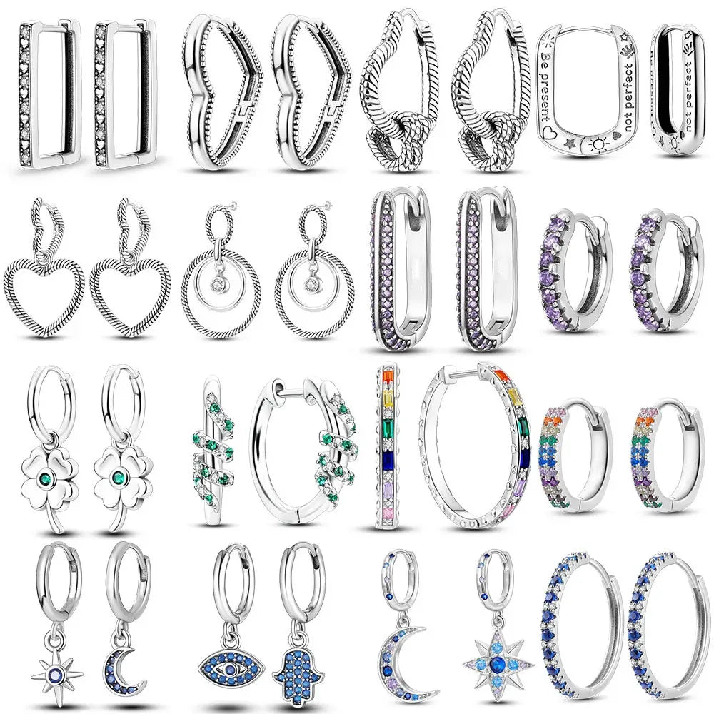 Silver Plated Cubic Zircon Geometric