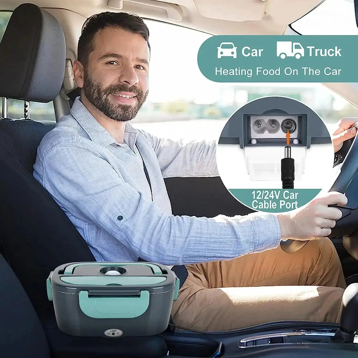 Portable Electric Lunch Box Warmer For Home And Car