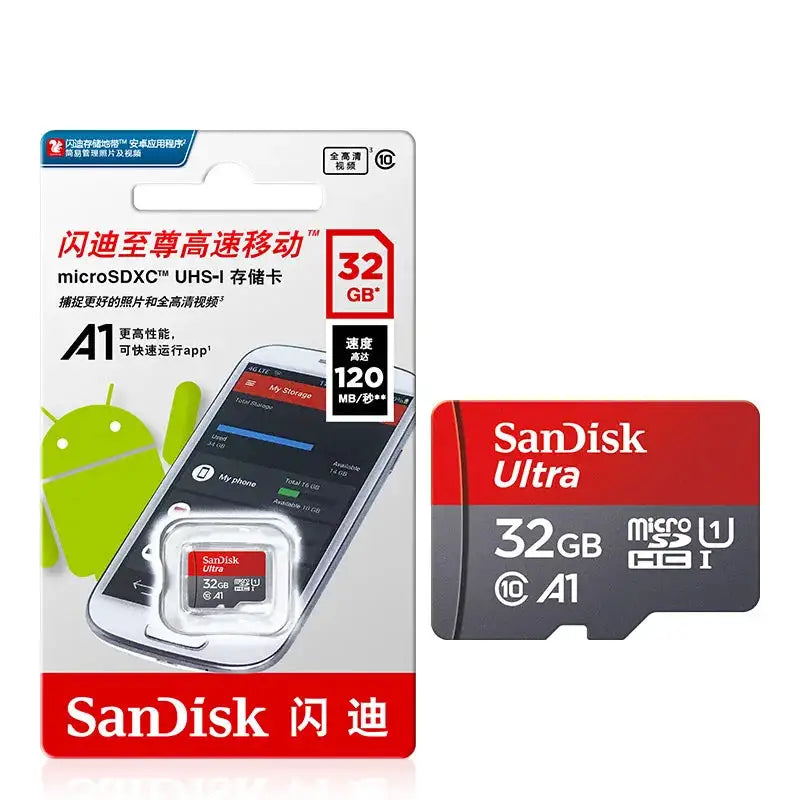 Original Ultra A1 Memory Card 32GB 64GB 128GB Micro SD TF Card 256GB 512GB Class 10 U1 SDXC Flashcard for Phone