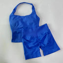 Gym Set Women Backless Halter High Waist Seamless