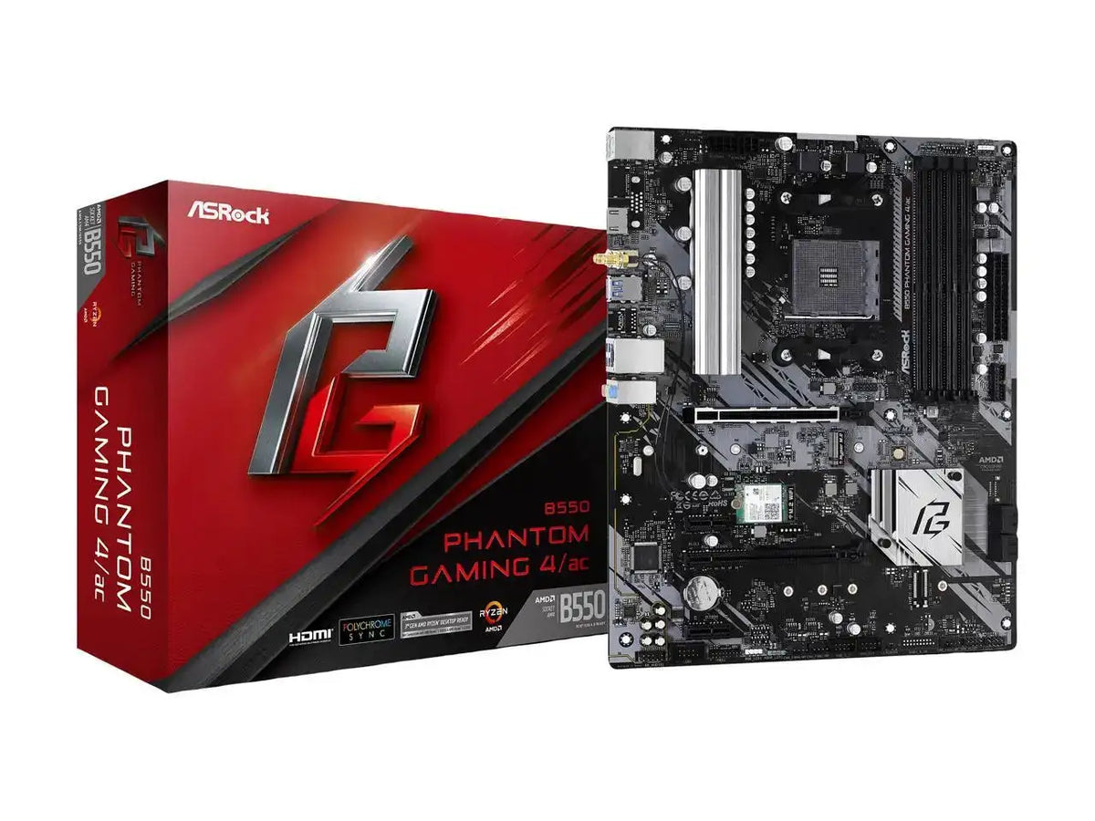 ASRock Phantom Gaming ATX AMD Motherboard — product view 1