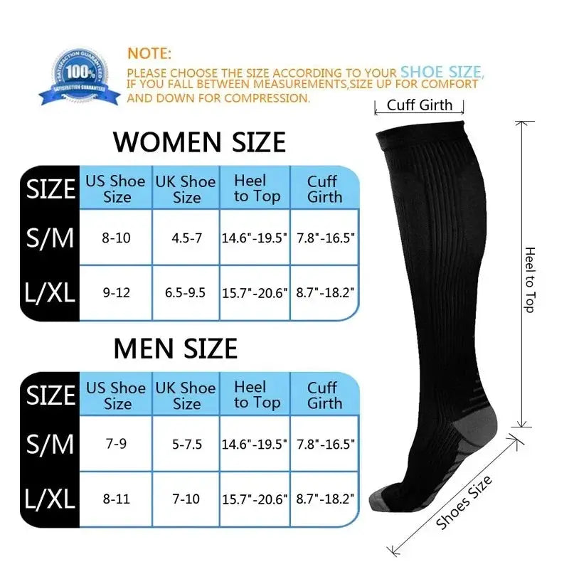Korean Edition Compression Socks For Running Soccer Nursing