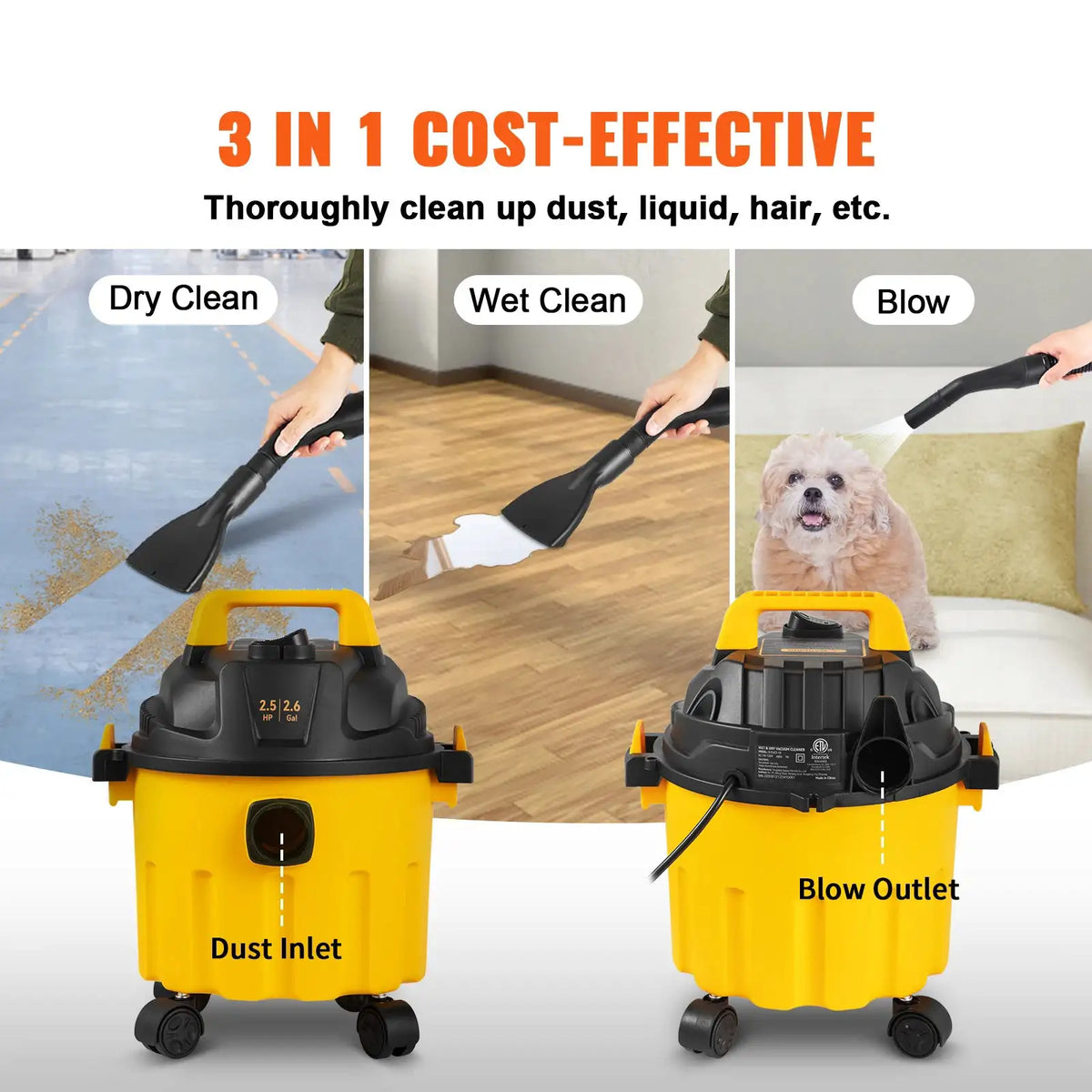 SucceBuy Portable Wet Dry Shop Vac — product view 5
