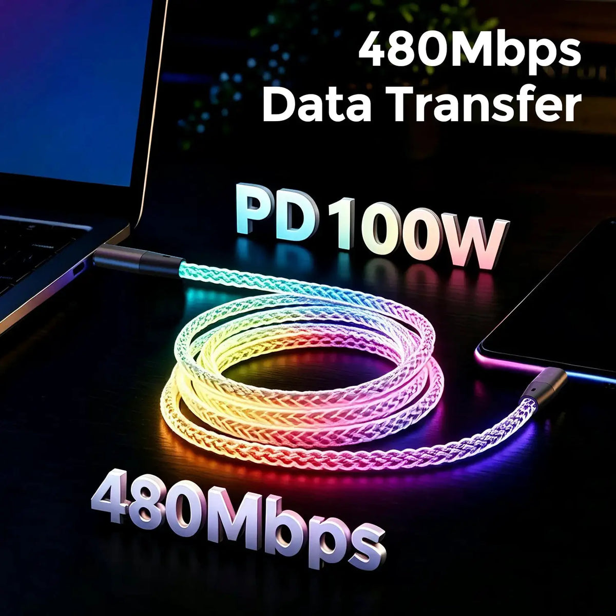 Led Metal Cable PD Fast Charge — product view 3