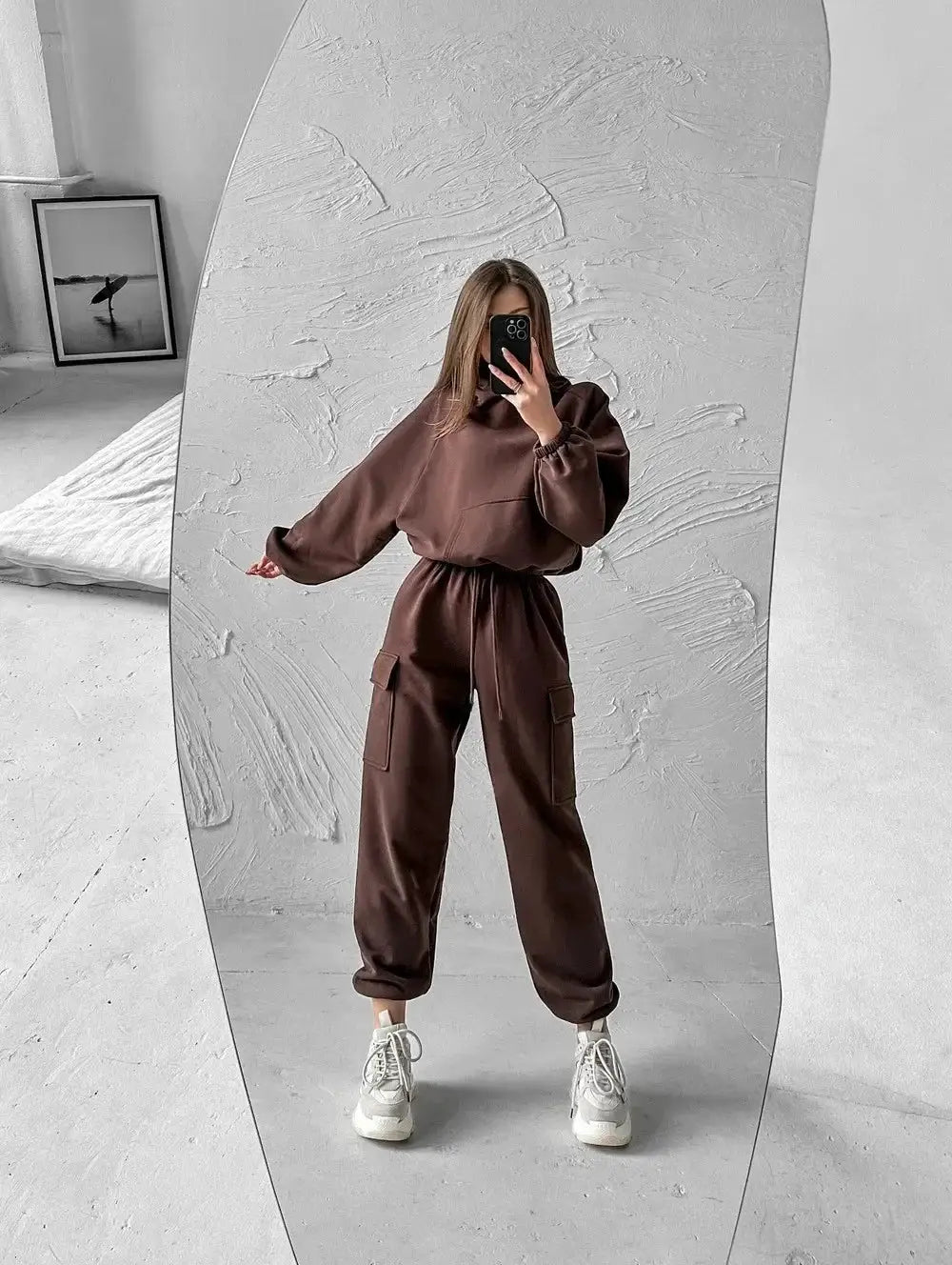 Women Two Piece Hoodie And Sweatpants Set Casual Wear