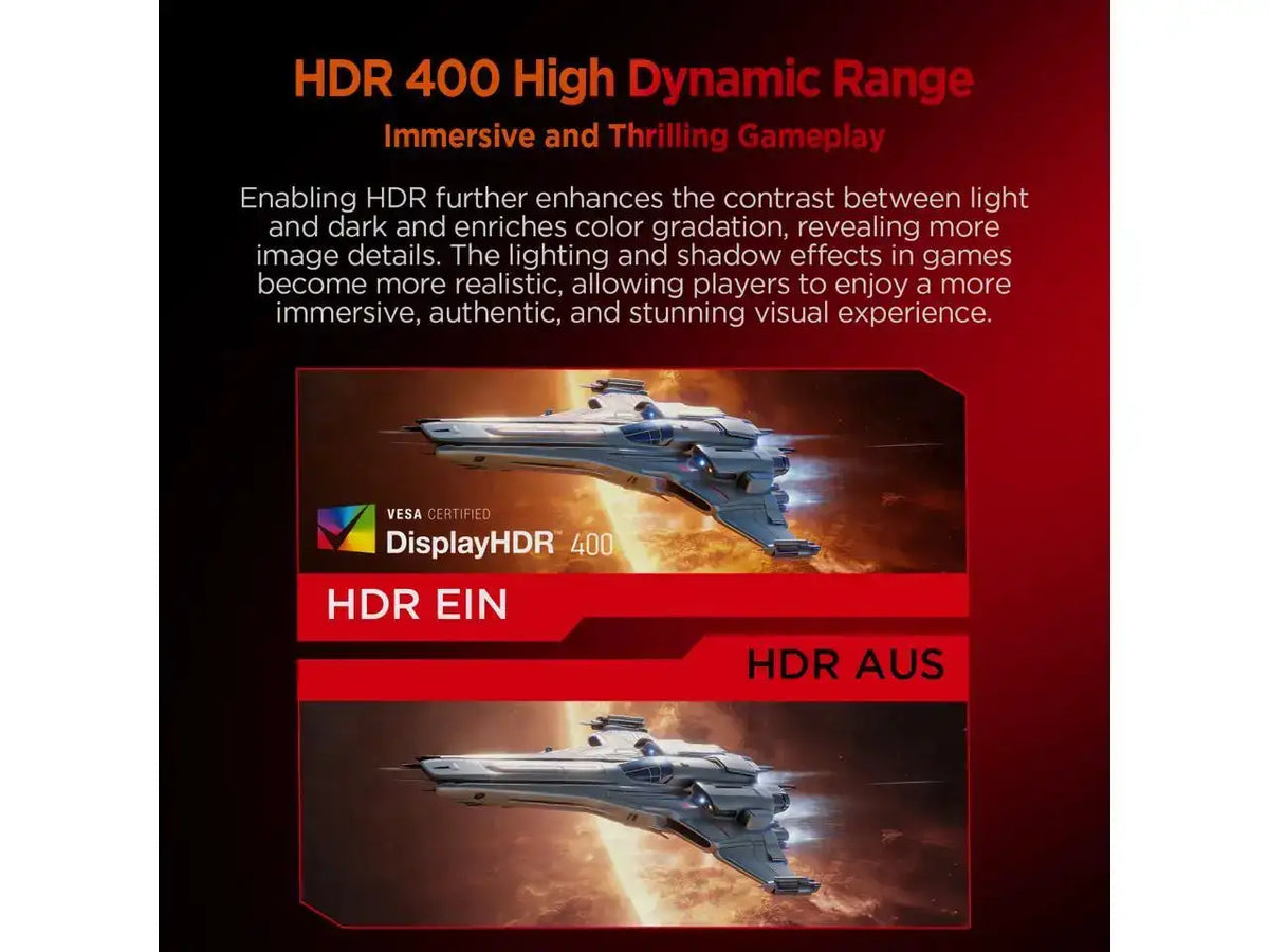 HKC 27 inch QHD 2K 1440P 320Hz Fast IPS 1ms DIC HDR400 95% DCI-P3 130% sRGB Hardware Low Blue Light Compact Stand Gaming Computer Monitor with Height Adjustable