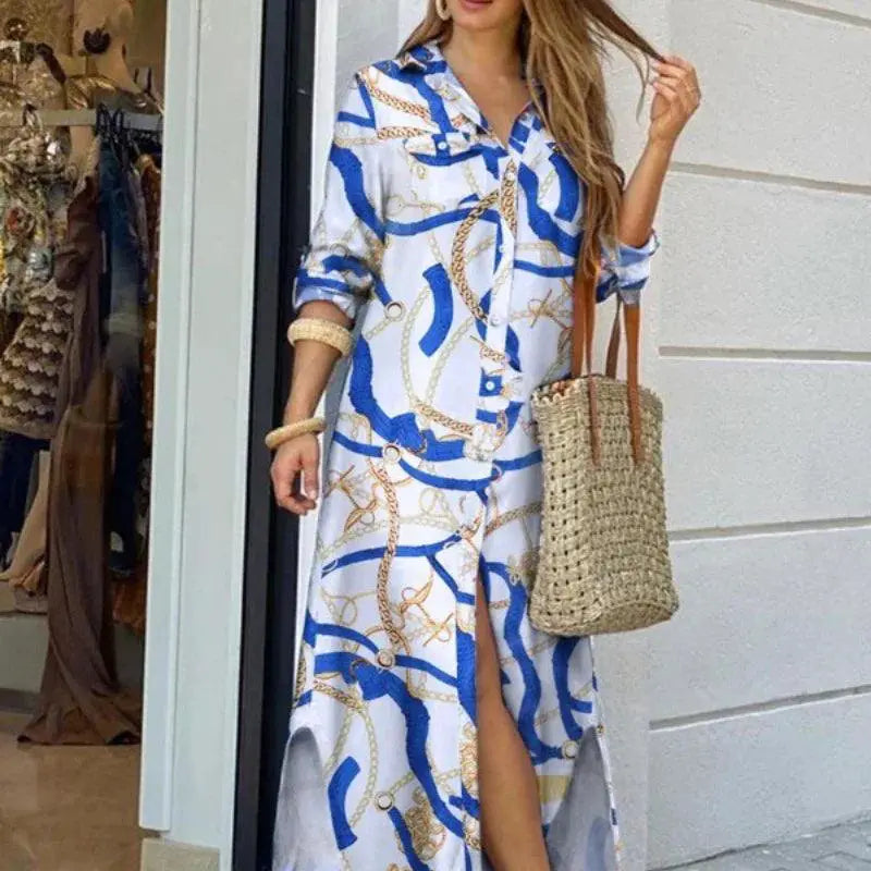 Boho Printed Maxi Dress for Stylish Women Spring Fashion