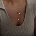 Hollow Bear Pendant Adjustable Necklace For Women Gold Plated