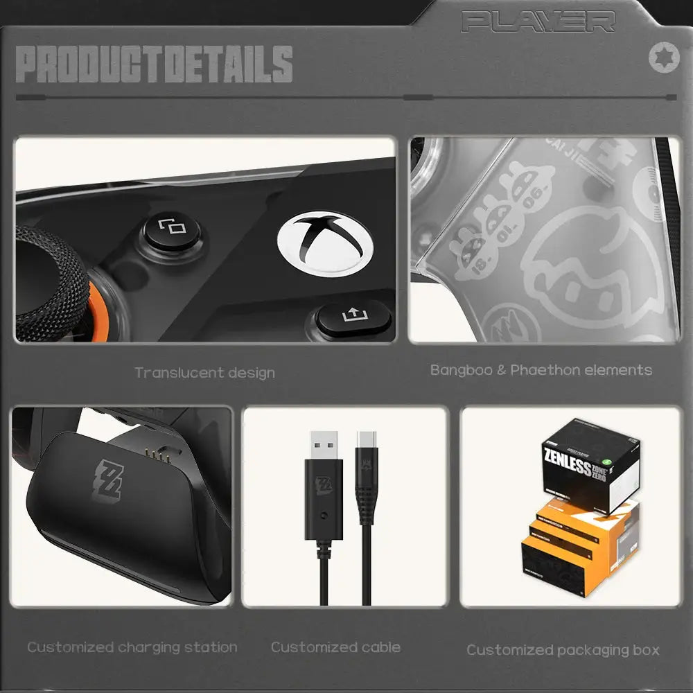 GameSir G7 Pro Zenless Zone Zero Xbox Wireless Controller Bluetooth Gamepad With Charging Dock, TMR Joytick, Hall Effect Trigger, Swappable Faceplate