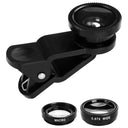 3in1 Fisheye Wide Angle Micro Camera Lens for IPhone Xiaomi