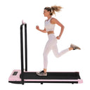 Pink Foldable Under Desk Treadmill Walking Pad For Home Gym