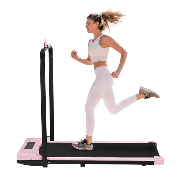 Gym Home Fitness Foldable Steel Material Equipment pink Electric Professional Walking Pad Folding Treadmill for Under Desk