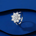 Gold Plated Sunflower Moissanite Ring
