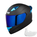 Crown Racing F-700 Full Face Motorcycle Helmet for Adults, DOT FMVSS 218 Certified Street Bike Helmet with Tinted Shield, Clear Replacement Visor and Removable Liner,Size M-XL