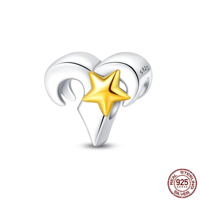 Sterling Silver Constellations Charm Golden
