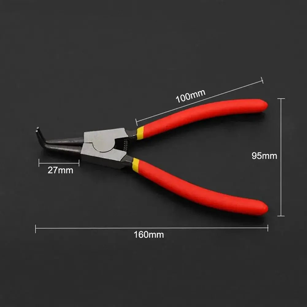 Portable Carbon Steel Snap Ring Circlip Pliers 7 Inch