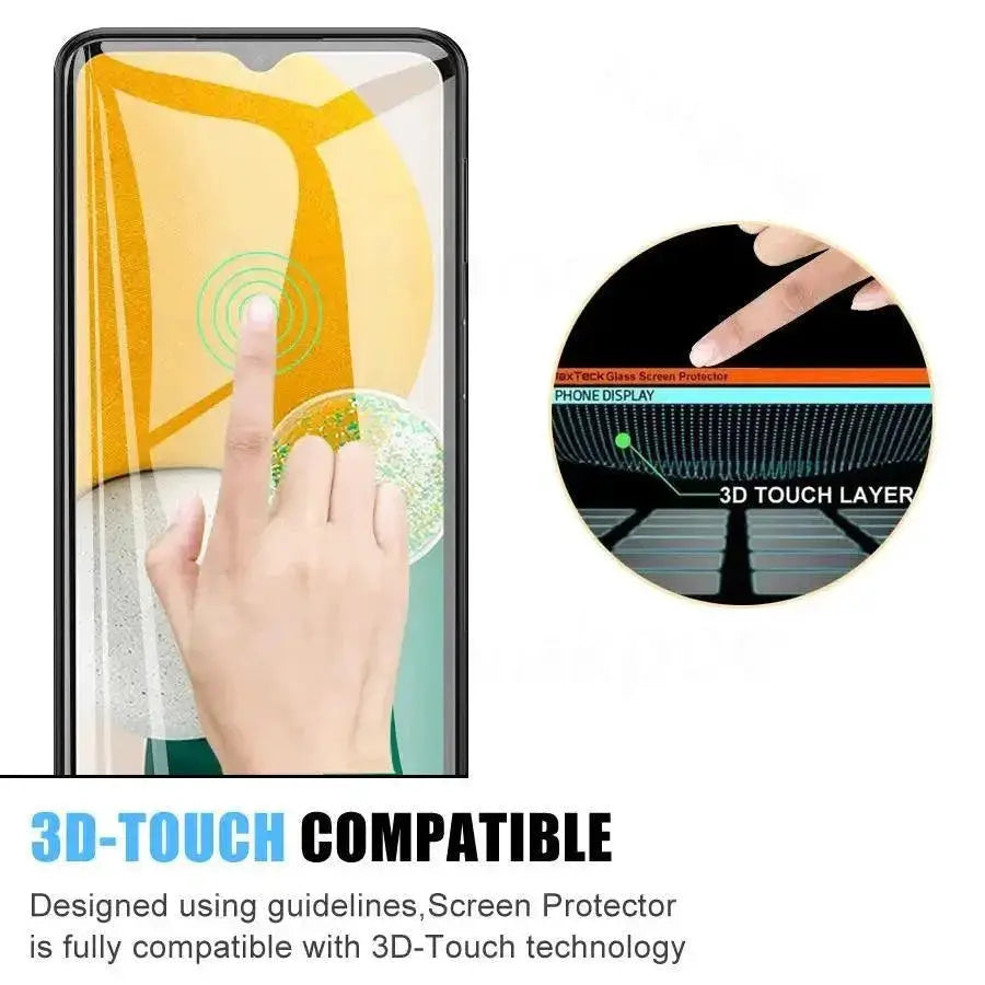 Samsung Galaxy A Series Tempered Glass Protector Black Frame