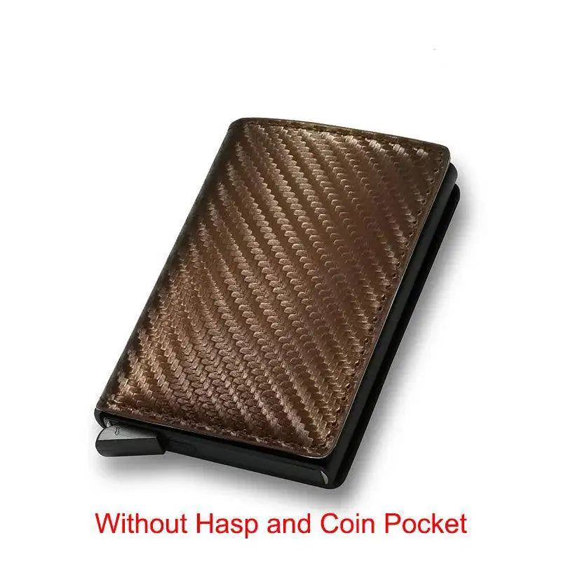 Carbon Fiber Slim Aluminum Men Wallet RFID Card Holder 2023