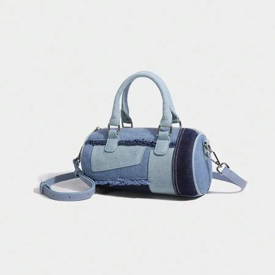 Niche Design Splicing Denim Crossbody