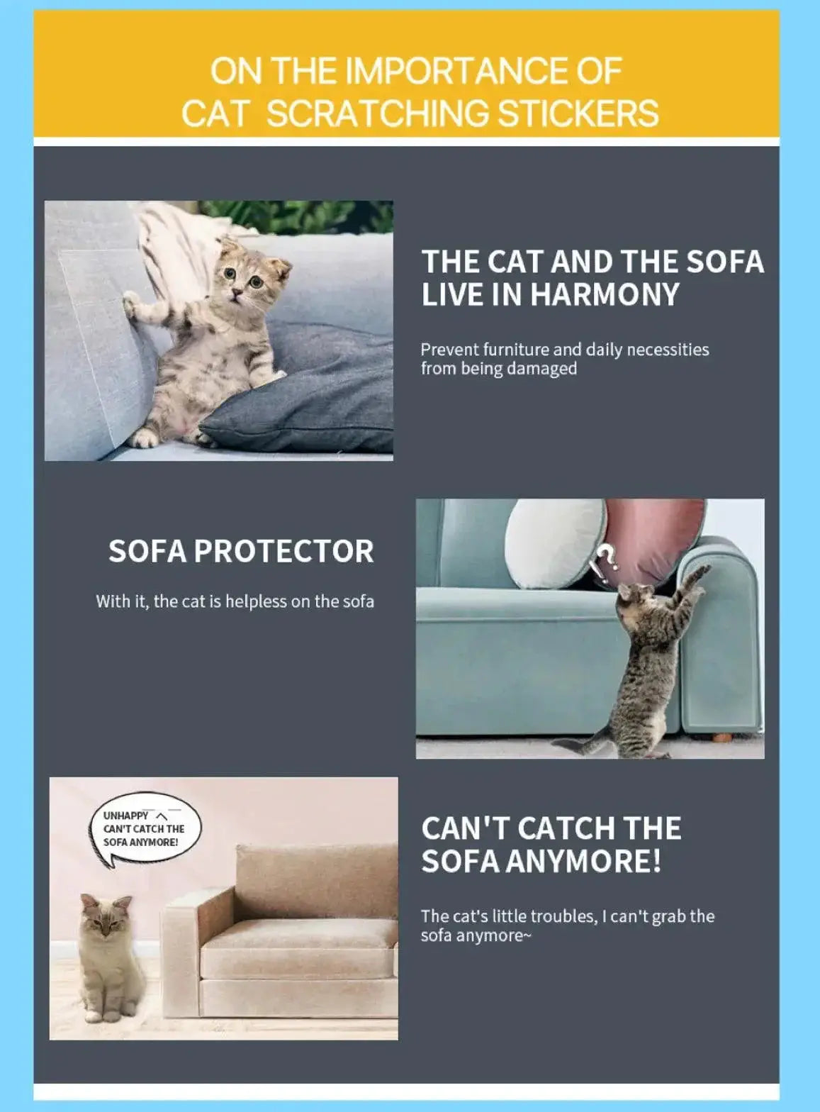 Cat Scratch Deterrent Tape Clear Furniture Protectors