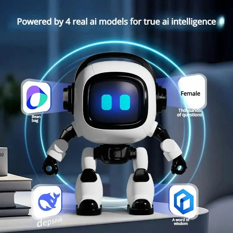 AI Desk Robot With Voice Recognition For Kids Screen Free Language Practice