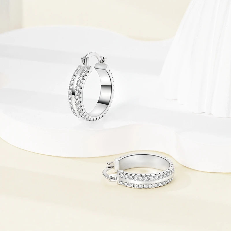 Charm Double Hoop Earrings