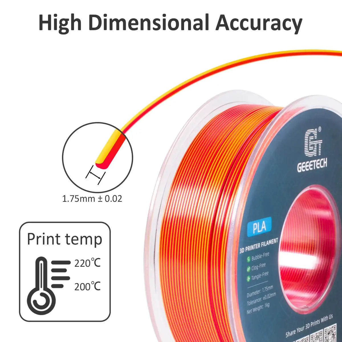 Geeetech Silk PLA Roll — product view 4