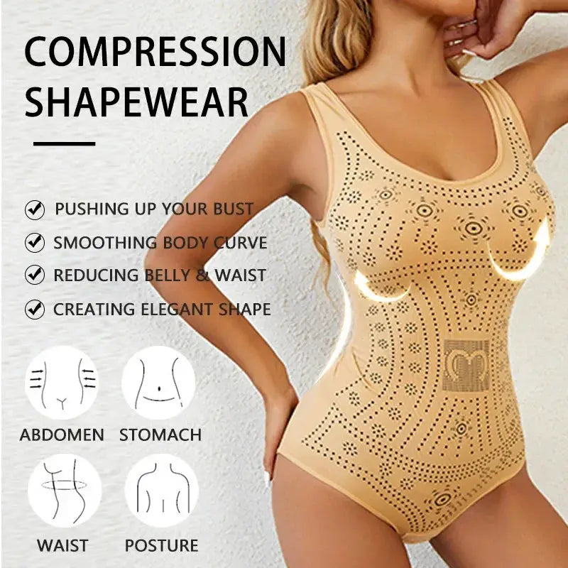 Flarixa Plus Size Seamless Open Crotch Bodysuit For Women