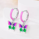 Sterling Silver Bee Butterfly Pink