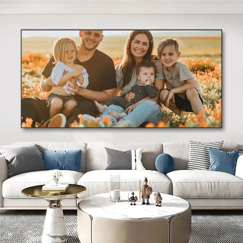 Custom Photo Canvas Painting Poster With DIY Frame Decor