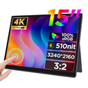 HAILESI Mobile Monitor 15inches 4K 3240x2160 Touch Panel 3:2 Screen Ratio High Brightness 450 Nits IPS Gamut HDR Ultra-thin
