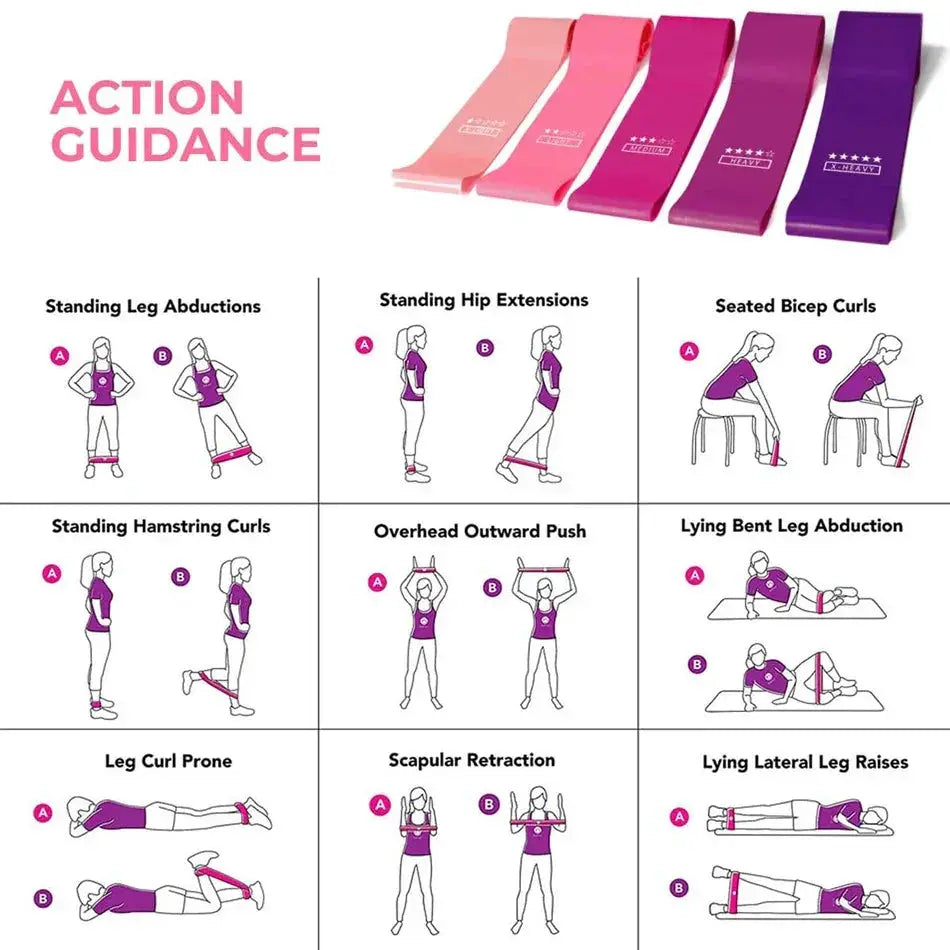 WOSWEIR Elastic Resistance Bands For Total Body Workout