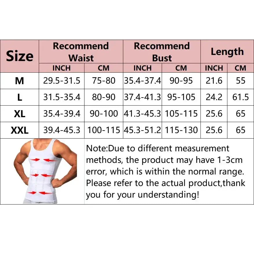 Mens Slimming Body Shaper Shapewear Compression Shirt